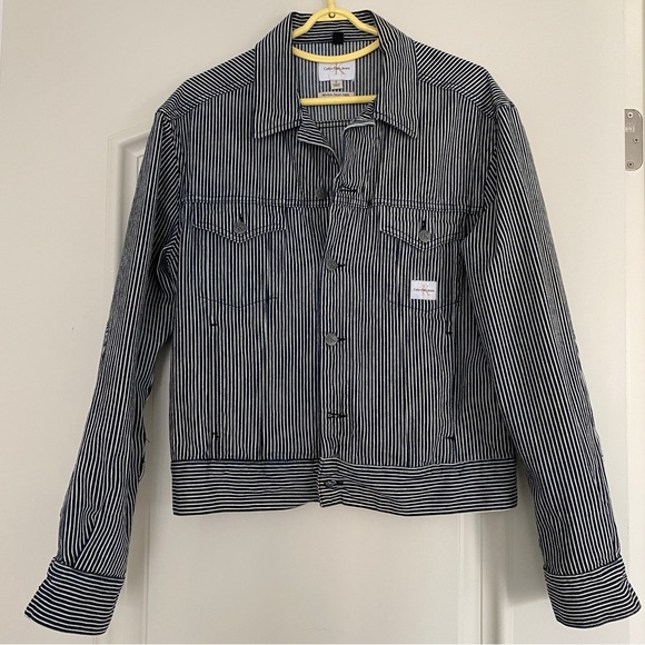 Calvin Klein Archive Stripe Denim Trucker Jacket - Picture 3 of 8